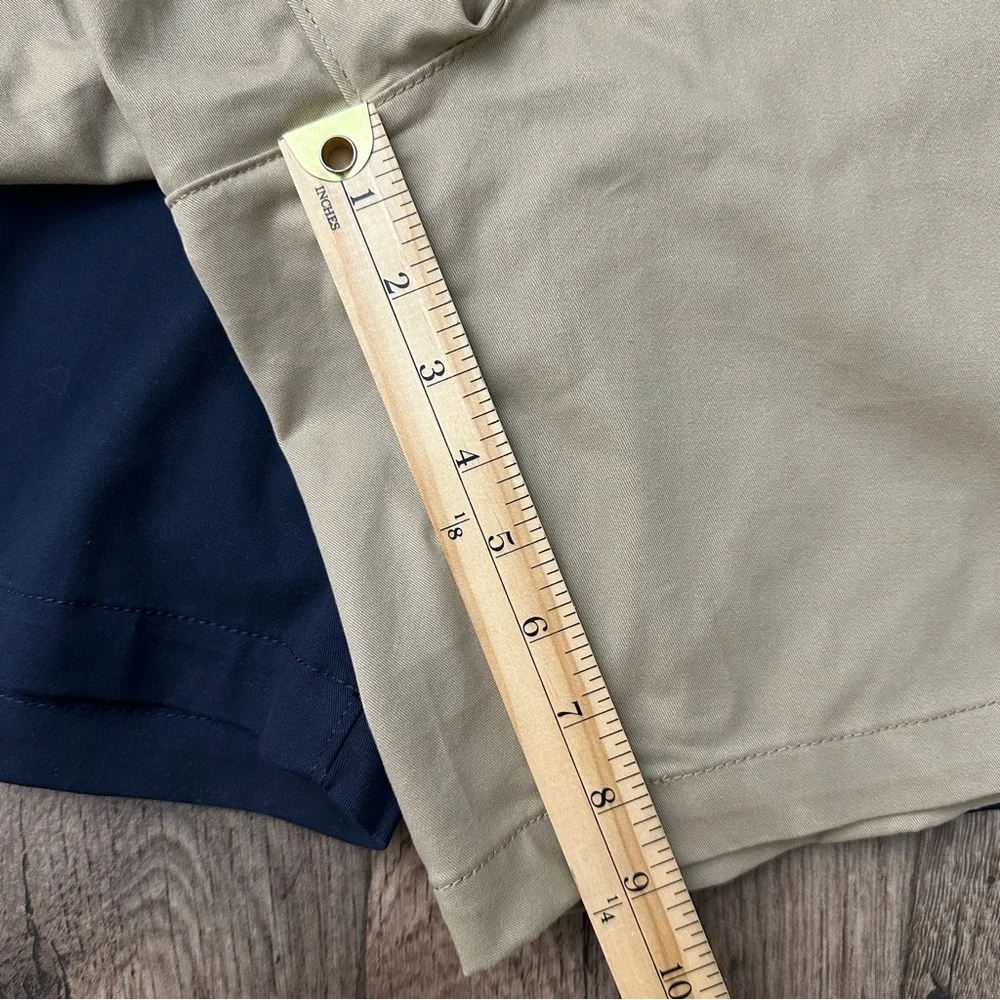 Sonoma Flexwear Flat Front Cotton Shorts 2 pc Bundle Size 54 Blue Tan